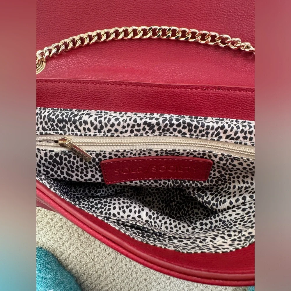 Sole Society Red Crossbody Bag